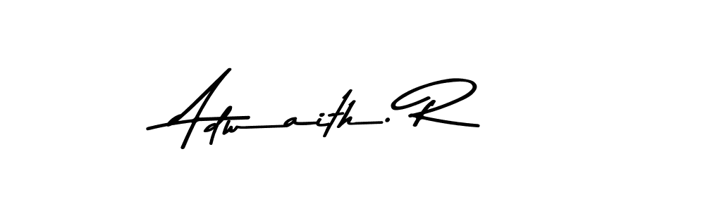 The best way (Asem Kandis PERSONAL USE) to make a short signature is to pick only two or three words in your name. The name Adwaith. R include a total of six letters. For converting this name. Adwaith. R signature style 9 images and pictures png