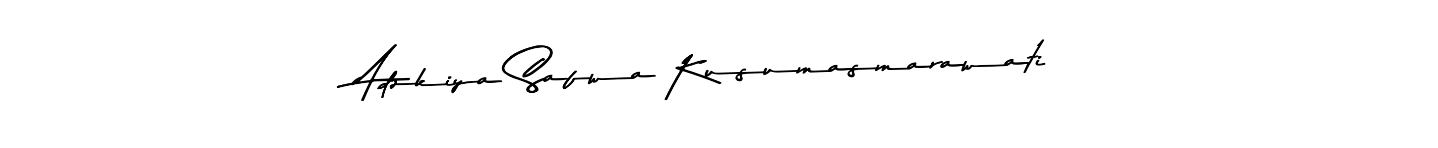 Make a beautiful signature design for name Adzkiya Safwa Kusumasmarawati. Use this online signature maker to create a handwritten signature for free. Adzkiya Safwa Kusumasmarawati signature style 9 images and pictures png