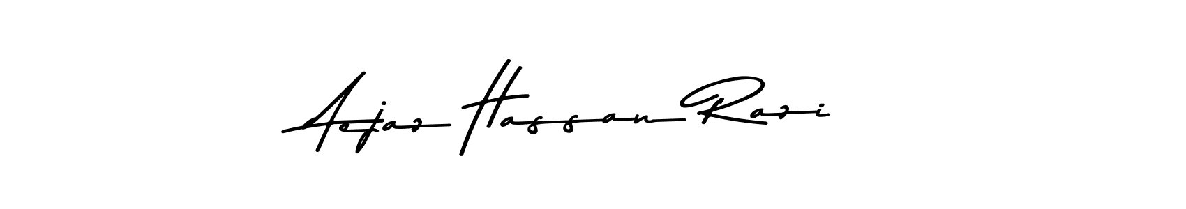 The best way (Asem Kandis PERSONAL USE) to make a short signature is to pick only two or three words in your name. The name Aejaz Hassan Razi include a total of six letters. For converting this name. Aejaz Hassan Razi signature style 9 images and pictures png