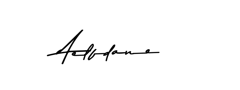 How to make Aelfdane name signature. Use Asem Kandis PERSONAL USE style for creating short signs online. This is the latest handwritten sign. Aelfdane signature style 9 images and pictures png