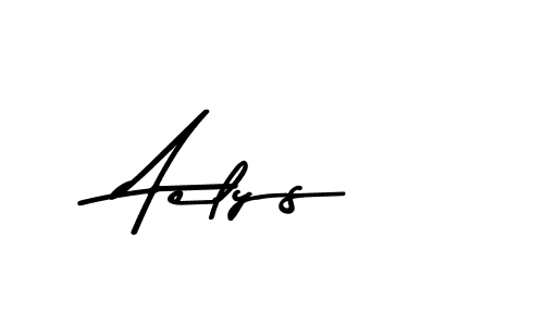 How to make Aelys name signature. Use Asem Kandis PERSONAL USE style for creating short signs online. This is the latest handwritten sign. Aelys signature style 9 images and pictures png