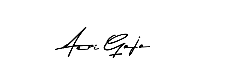 You should practise on your own different ways (Asem Kandis PERSONAL USE) to write your name (Aeri Gojo) in signature. don't let someone else do it for you. Aeri Gojo signature style 9 images and pictures png