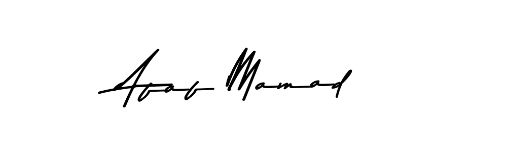 How to make Afaf Mamad name signature. Use Asem Kandis PERSONAL USE style for creating short signs online. This is the latest handwritten sign. Afaf Mamad signature style 9 images and pictures png
