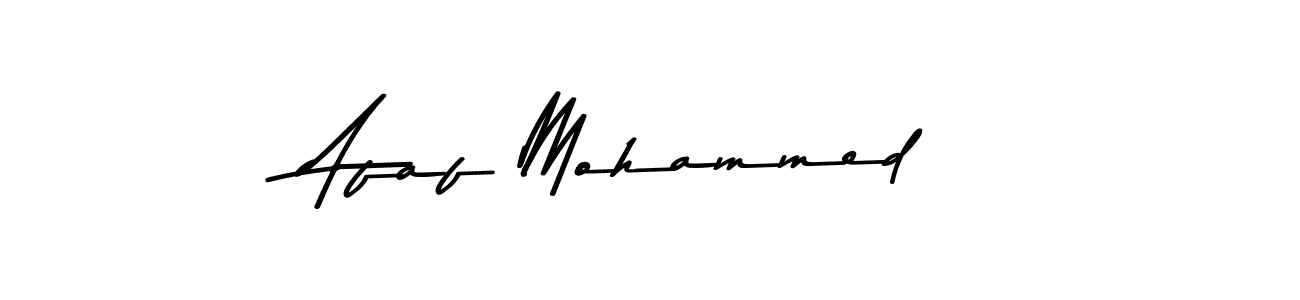 How to make Afaf Mohammed name signature. Use Asem Kandis PERSONAL USE style for creating short signs online. This is the latest handwritten sign. Afaf Mohammed signature style 9 images and pictures png