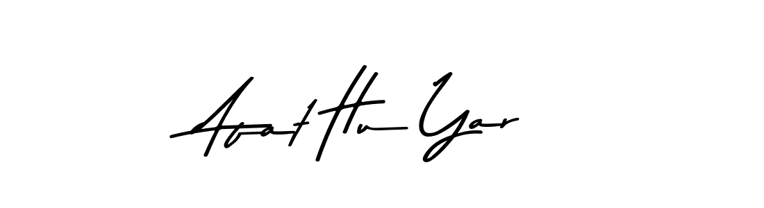 How to make Afat Hu Yar name signature. Use Asem Kandis PERSONAL USE style for creating short signs online. This is the latest handwritten sign. Afat Hu Yar signature style 9 images and pictures png