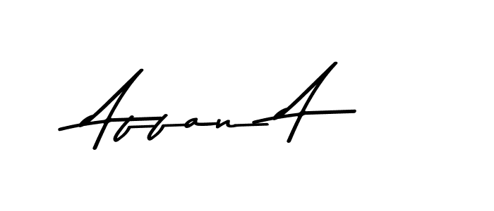 Use a signature maker to create a handwritten signature online. With this signature software, you can design (Asem Kandis PERSONAL USE) your own signature for name Affan A. Affan A signature style 9 images and pictures png