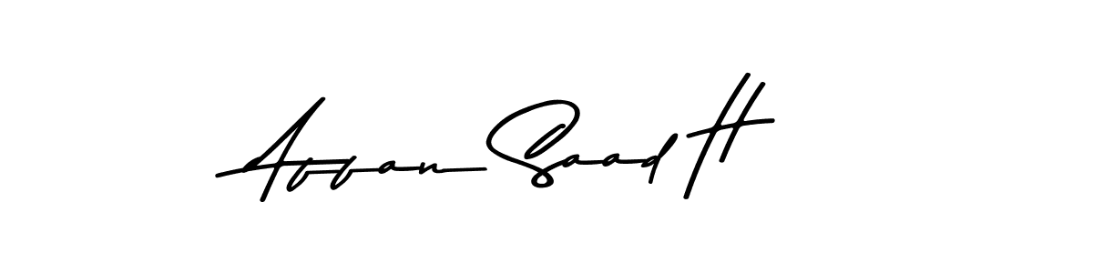 Here are the top 10 professional signature styles for the name Affan Saad H. These are the best autograph styles you can use for your name. Affan Saad H signature style 9 images and pictures png