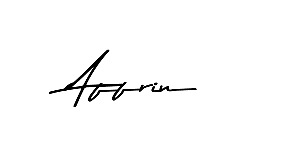 How to make Affrin name signature. Use Asem Kandis PERSONAL USE style for creating short signs online. This is the latest handwritten sign. Affrin signature style 9 images and pictures png