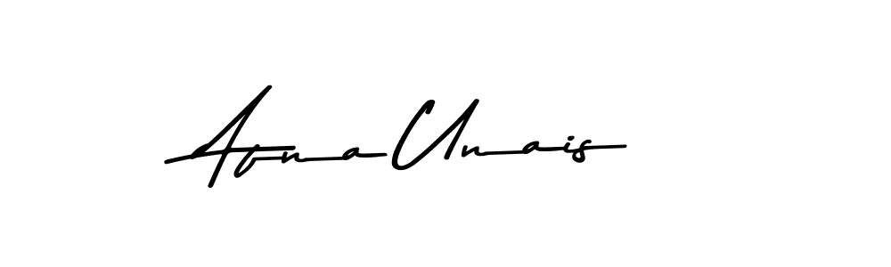 How to make Afna Unais name signature. Use Asem Kandis PERSONAL USE style for creating short signs online. This is the latest handwritten sign. Afna Unais signature style 9 images and pictures png