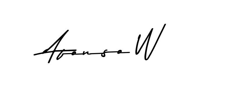 Make a beautiful signature design for name Afonso W. Use this online signature maker to create a handwritten signature for free. Afonso W signature style 9 images and pictures png