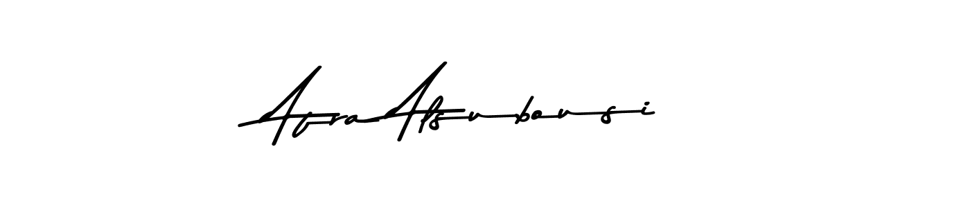 Create a beautiful signature design for name Afra Alsubousi. With this signature (Asem Kandis PERSONAL USE) fonts, you can make a handwritten signature for free. Afra Alsubousi signature style 9 images and pictures png