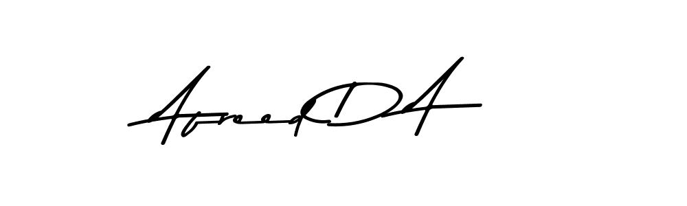 Afreed D A stylish signature style. Best Handwritten Sign (Asem Kandis PERSONAL USE) for my name. Handwritten Signature Collection Ideas for my name Afreed D A. Afreed D A signature style 9 images and pictures png