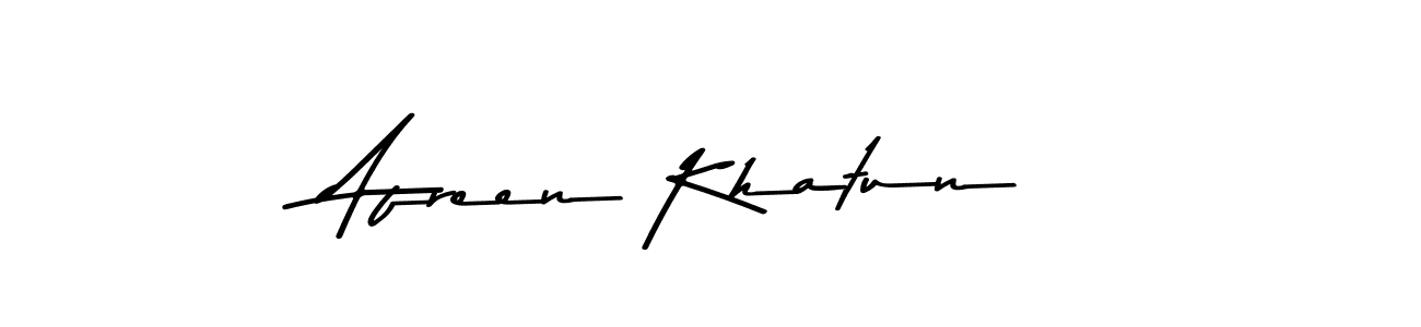 How to make Afreen Khatun name signature. Use Asem Kandis PERSONAL USE style for creating short signs online. This is the latest handwritten sign. Afreen Khatun signature style 9 images and pictures png