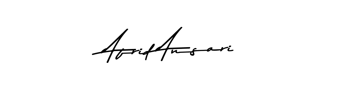 Use a signature maker to create a handwritten signature online. With this signature software, you can design (Asem Kandis PERSONAL USE) your own signature for name Afrid Ansari. Afrid Ansari signature style 9 images and pictures png