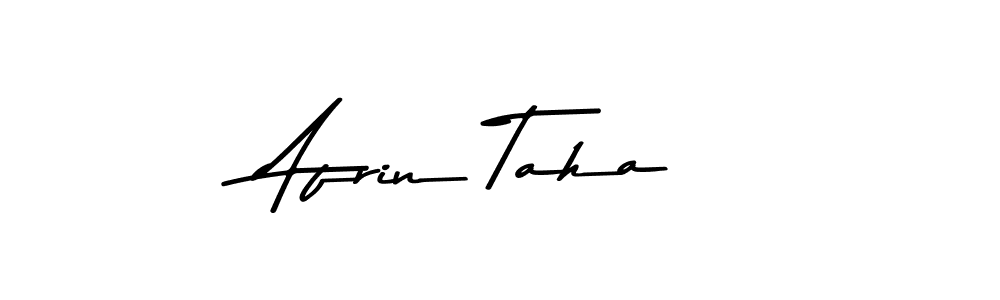 Make a beautiful signature design for name Afrin Taha. With this signature (Asem Kandis PERSONAL USE) style, you can create a handwritten signature for free. Afrin Taha signature style 9 images and pictures png