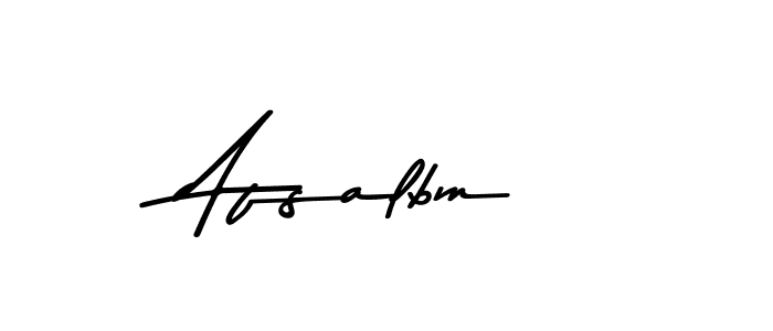 How to make Afsalbm name signature. Use Asem Kandis PERSONAL USE style for creating short signs online. This is the latest handwritten sign. Afsalbm signature style 9 images and pictures png