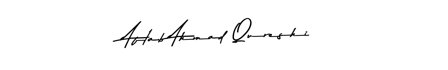 Make a beautiful signature design for name Aftab Ahmad Qureshi. Use this online signature maker to create a handwritten signature for free. Aftab Ahmad Qureshi signature style 9 images and pictures png