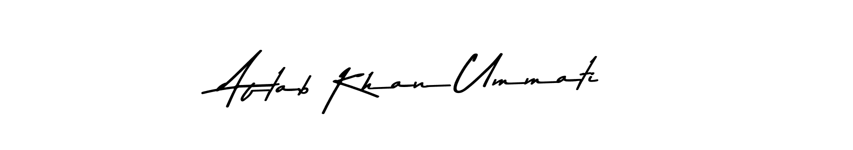 Aftab Khan Ummati stylish signature style. Best Handwritten Sign (Asem Kandis PERSONAL USE) for my name. Handwritten Signature Collection Ideas for my name Aftab Khan Ummati. Aftab Khan Ummati signature style 9 images and pictures png