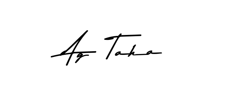 Also You can easily find your signature by using the search form. We will create Ag  Taha name handwritten signature images for you free of cost using Asem Kandis PERSONAL USE sign style. Ag  Taha signature style 9 images and pictures png