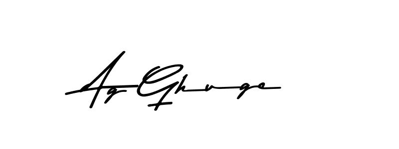 Design your own signature with our free online signature maker. With this signature software, you can create a handwritten (Asem Kandis PERSONAL USE) signature for name Ag Ghuge. Ag Ghuge signature style 9 images and pictures png
