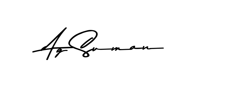 Asem Kandis PERSONAL USE is a professional signature style that is perfect for those who want to add a touch of class to their signature. It is also a great choice for those who want to make their signature more unique. Get Ag Suman name to fancy signature for free. Ag Suman signature style 9 images and pictures png