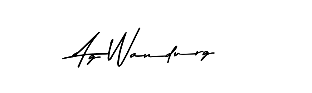 Use a signature maker to create a handwritten signature online. With this signature software, you can design (Asem Kandis PERSONAL USE) your own signature for name Ag Wandurg. Ag Wandurg signature style 9 images and pictures png