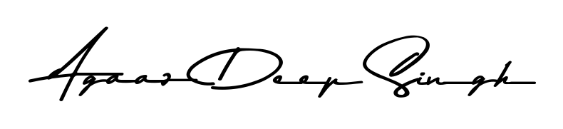 Designed for modern professionals: Agaaz Deep Singh name signature crafted with Asem Kandis PERSONAL USE script. Ready for digital PDF workflows. Agaaz Deep Singh signature style 9 images and pictures png