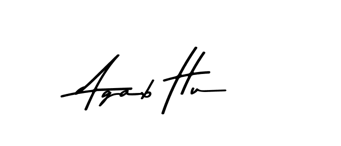 You should practise on your own different ways (Asem Kandis PERSONAL USE) to write your name (Agab Hu) in signature. don't let someone else do it for you. Agab Hu signature style 9 images and pictures png