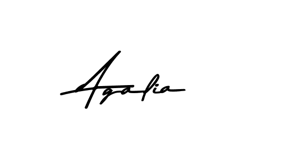 How to make Agalia name signature. Use Asem Kandis PERSONAL USE style for creating short signs online. This is the latest handwritten sign. Agalia signature style 9 images and pictures png