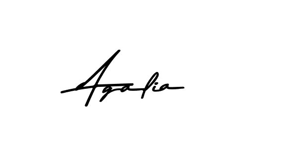 How to make Agalia name signature. Use Asem Kandis PERSONAL USE style for creating short signs online. This is the latest handwritten sign. Agalia signature style 9 images and pictures png