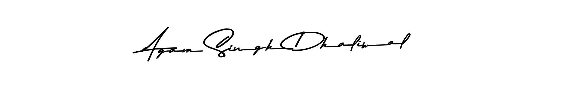 Make a beautiful signature design for name Agam Singh Dhaliwal. With this signature (Asem Kandis PERSONAL USE) style, you can create a handwritten signature for free. Agam Singh Dhaliwal signature style 9 images and pictures png