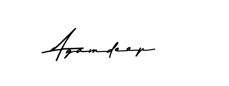 Make a beautiful signature design for name Agamdeep. With this signature (Asem Kandis PERSONAL USE) style, you can create a handwritten signature for free. Agamdeep signature style 9 images and pictures png