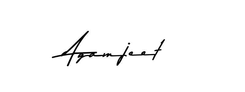 Create a beautiful signature design for name Agamjeet. With this signature (Asem Kandis PERSONAL USE) fonts, you can make a handwritten signature for free. Agamjeet signature style 9 images and pictures png