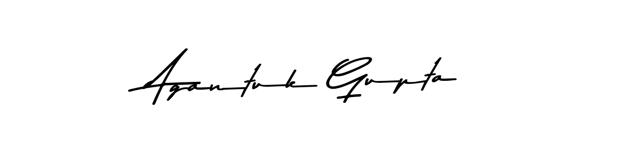 Design your own signature with our free online signature maker. With this signature software, you can create a handwritten (Asem Kandis PERSONAL USE) signature for name Agantuk Gupta. Agantuk Gupta signature style 9 images and pictures png