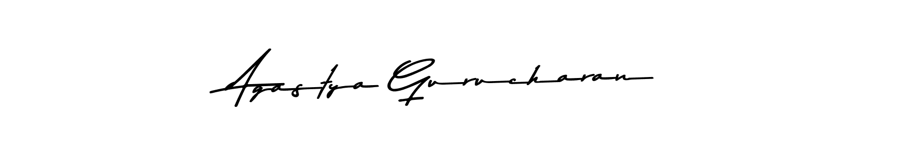 Also You can easily find your signature by using the search form. We will create Agastya Gurucharan name handwritten signature images for you free of cost using Asem Kandis PERSONAL USE sign style. Agastya Gurucharan signature style 9 images and pictures png