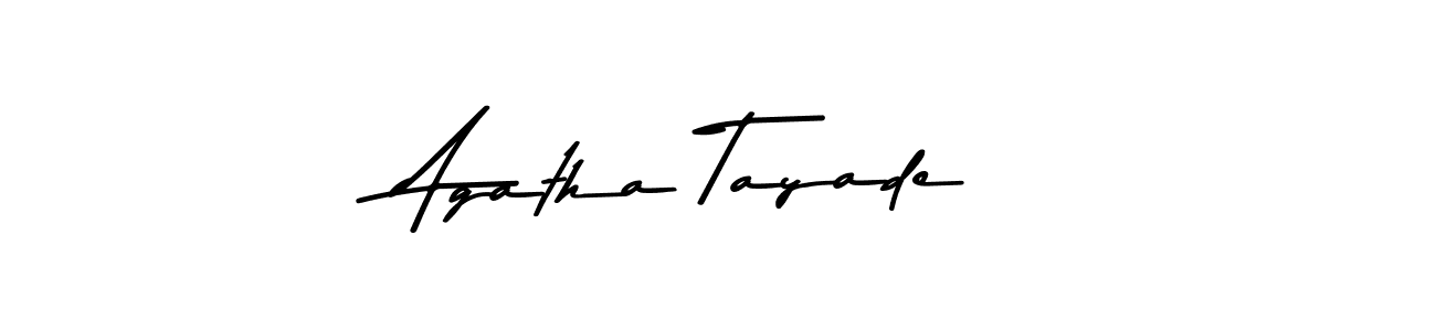 Here are the top 10 professional signature styles for the name Agatha Tayade. These are the best autograph styles you can use for your name. Agatha Tayade signature style 9 images and pictures png