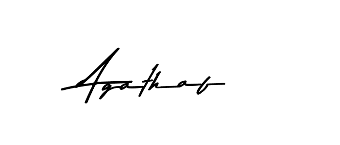 Design your own signature with our free online signature maker. With this signature software, you can create a handwritten (Asem Kandis PERSONAL USE) signature for name Agathaf. Agathaf signature style 9 images and pictures png