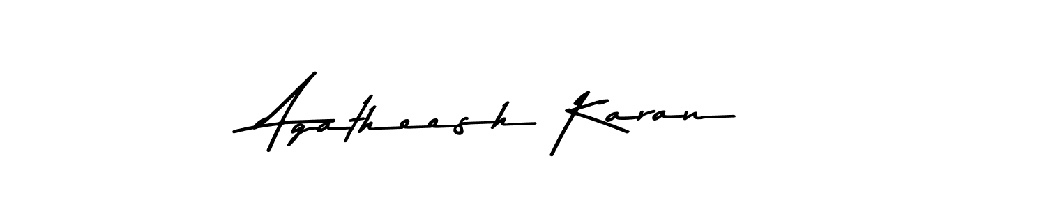 Agatheesh Karan stylish signature style. Best Handwritten Sign (Asem Kandis PERSONAL USE) for my name. Handwritten Signature Collection Ideas for my name Agatheesh Karan. Agatheesh Karan signature style 9 images and pictures png