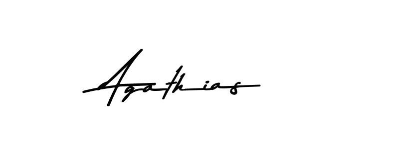 Make a beautiful signature design for name Agathias. With this signature (Asem Kandis PERSONAL USE) style, you can create a handwritten signature for free. Agathias signature style 9 images and pictures png