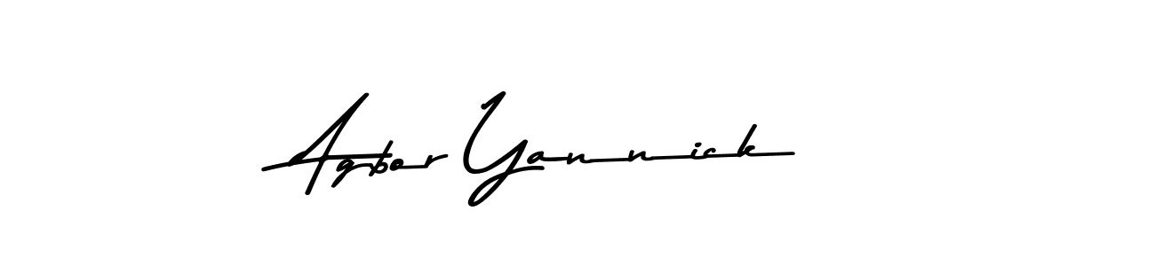 You should practise on your own different ways (Asem Kandis PERSONAL USE) to write your name (Agbor Yannick) in signature. don't let someone else do it for you. Agbor Yannick signature style 9 images and pictures png