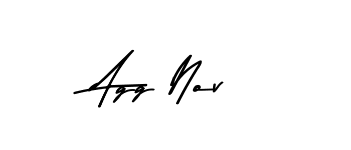 How to make Agg Nov signature? Asem Kandis PERSONAL USE is a professional autograph style. Create handwritten signature for Agg Nov name. Agg Nov signature style 9 images and pictures png