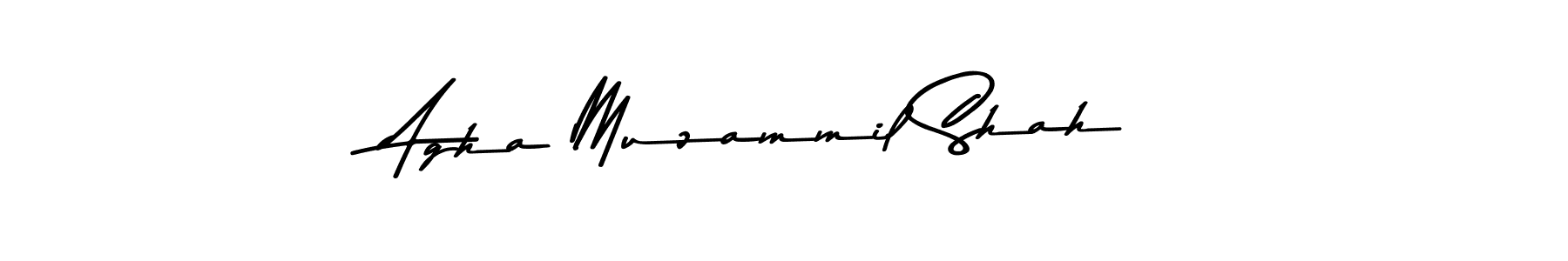 Use a signature maker to create a handwritten signature online. With this signature software, you can design (Asem Kandis PERSONAL USE) your own signature for name Agha Muzammil Shah. Agha Muzammil Shah signature style 9 images and pictures png