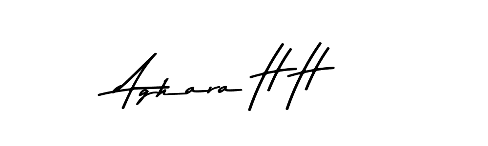 Create a beautiful signature design for name Aghara H H. With this signature (Asem Kandis PERSONAL USE) fonts, you can make a handwritten signature for free. Aghara H H signature style 9 images and pictures png