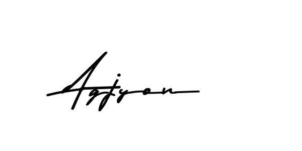 You should practise on your own different ways (Asem Kandis PERSONAL USE) to write your name (Agjyon) in signature. don't let someone else do it for you. Agjyon signature style 9 images and pictures png