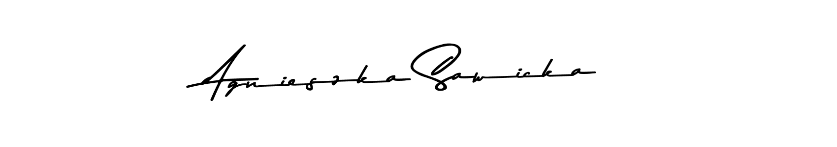 Agnieszka Sawicka stylish signature style. Best Handwritten Sign (Asem Kandis PERSONAL USE) for my name. Handwritten Signature Collection Ideas for my name Agnieszka Sawicka. Agnieszka Sawicka signature style 9 images and pictures png