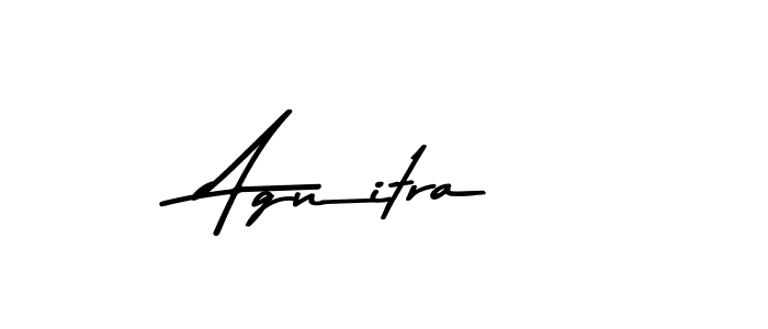 Make a beautiful signature design for name Agnitra. With this signature (Asem Kandis PERSONAL USE) style, you can create a handwritten signature for free. Agnitra signature style 9 images and pictures png