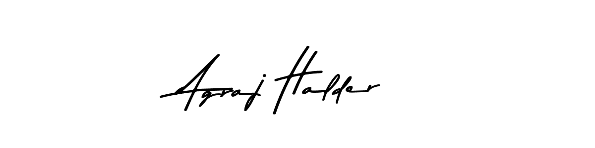 Make a beautiful signature design for name Agraj Halder. With this signature (Asem Kandis PERSONAL USE) style, you can create a handwritten signature for free. Agraj Halder signature style 9 images and pictures png