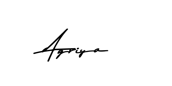 Create a beautiful signature design for name Agriya. With this signature (Asem Kandis PERSONAL USE) fonts, you can make a handwritten signature for free. Agriya signature style 9 images and pictures png