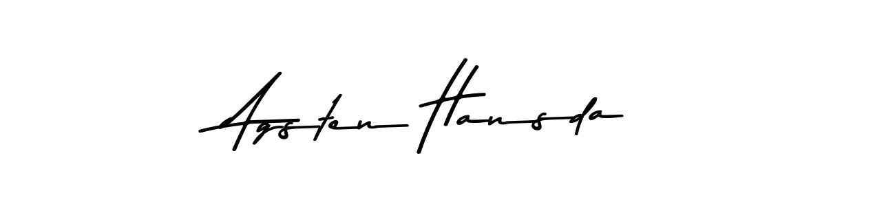 Agsten Hansda stylish signature style. Best Handwritten Sign (Asem Kandis PERSONAL USE) for my name. Handwritten Signature Collection Ideas for my name Agsten Hansda. Agsten Hansda signature style 9 images and pictures png