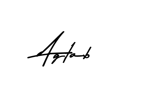 Make a beautiful signature design for name Agtab. With this signature (Asem Kandis PERSONAL USE) style, you can create a handwritten signature for free. Agtab signature style 9 images and pictures png